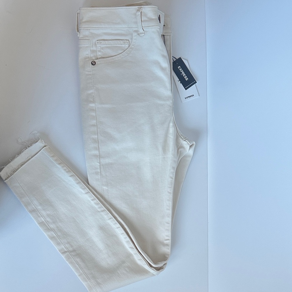 Express Women's Cream Skinny Jeans